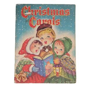 Whitman Christmas Carols 1942 Book Illustrated Songbook Childrens Vintage